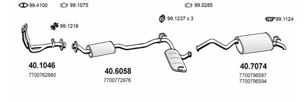 ASSO ART2161 Exhaust System